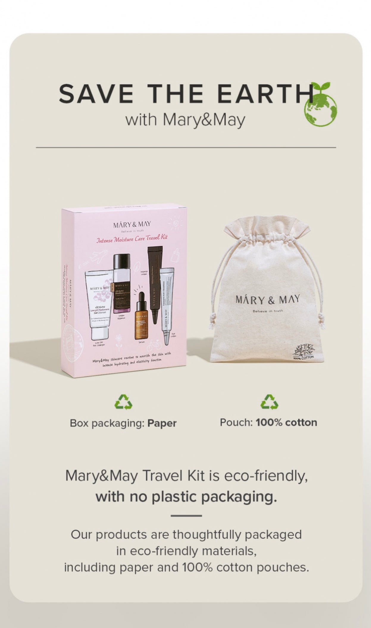 MARY & MAY - INTENSE MOISTURE CARE TRAVEL KIT