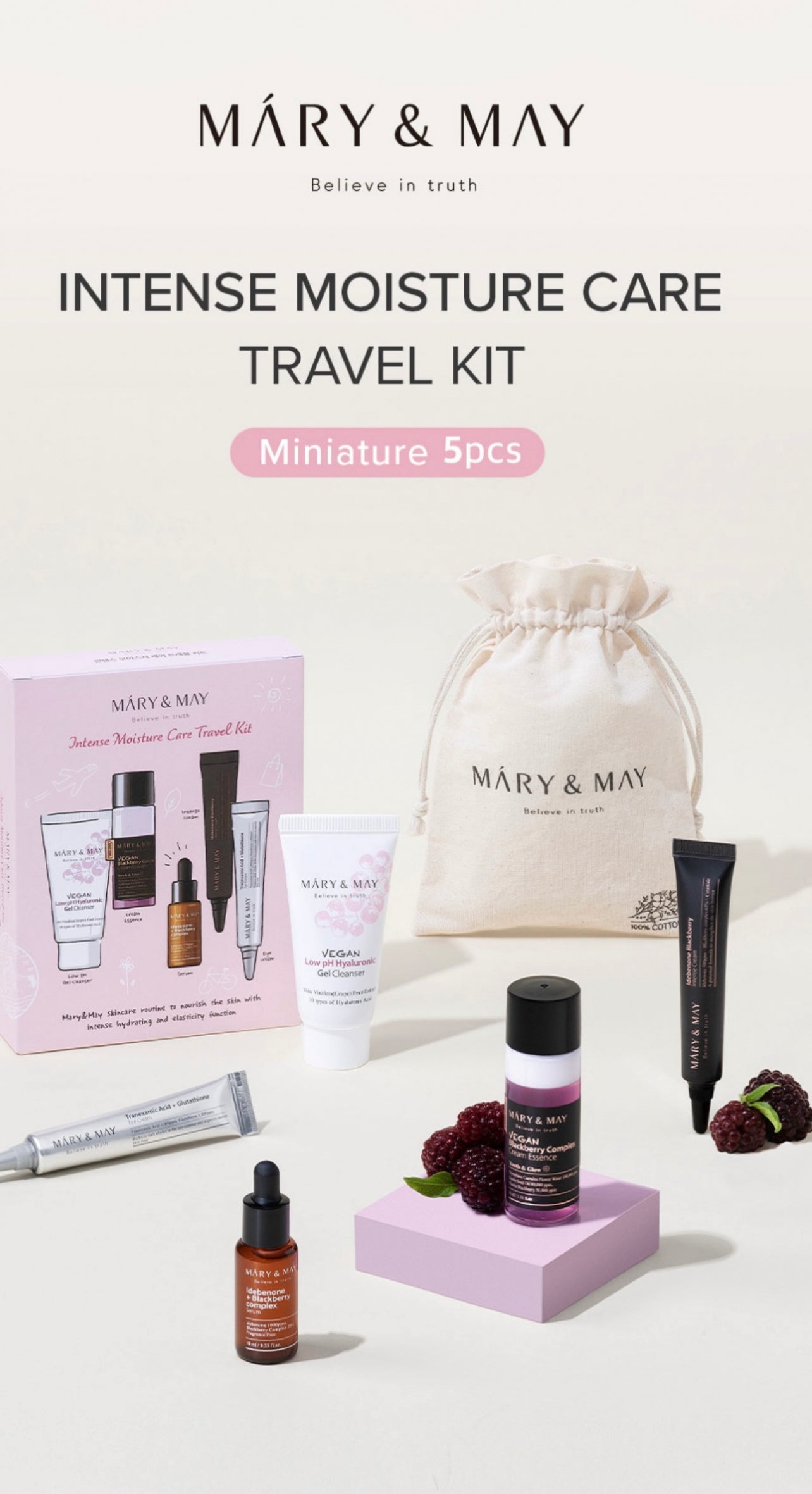 MARY & MAY - INTENSE MOISTURE CARE TRAVEL KIT – theskintyshopng