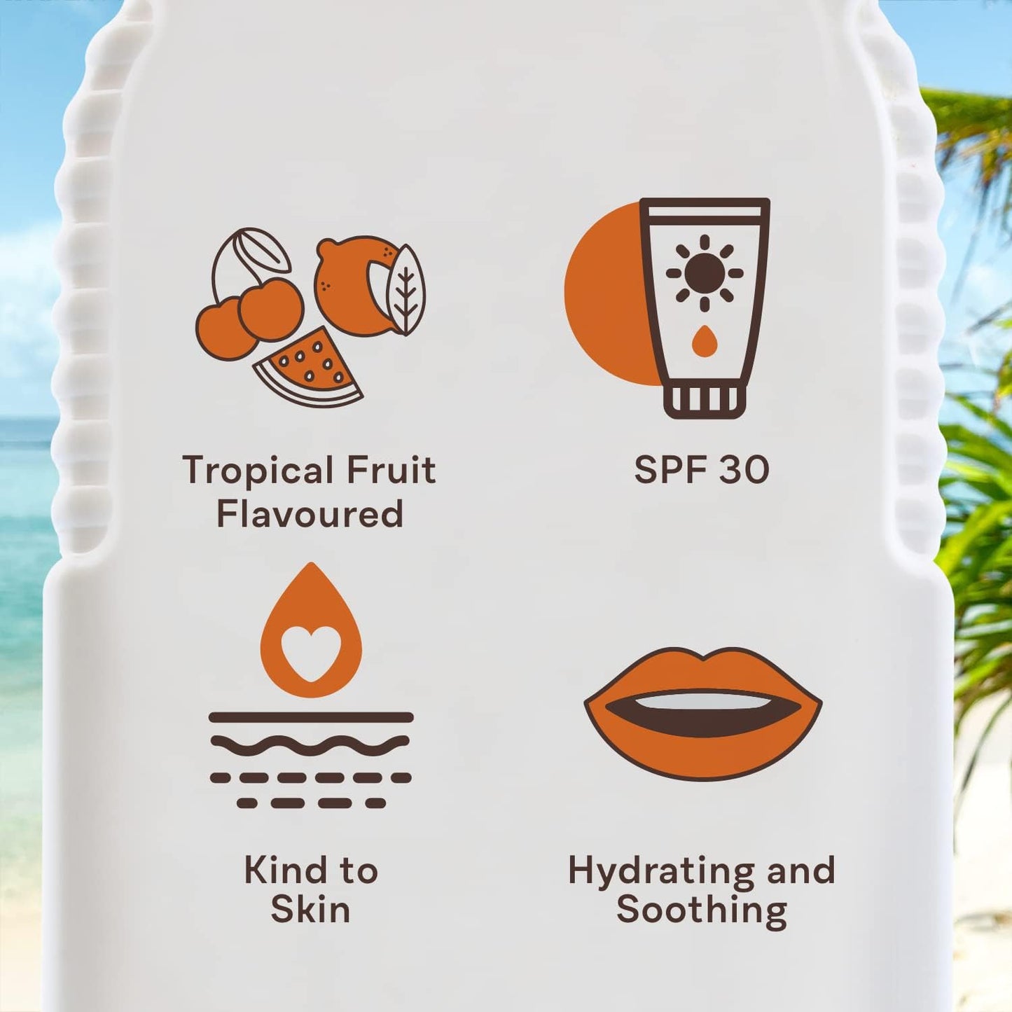 Malibu Sun SPF 30 Lip Balm Sunscreen, Vanilla, Tropical, Strawberry 3 x 5g