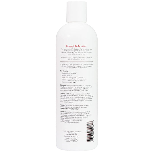 Alpha Skin Care Revitalizing Body Lotion with 12% Glycolic AHA