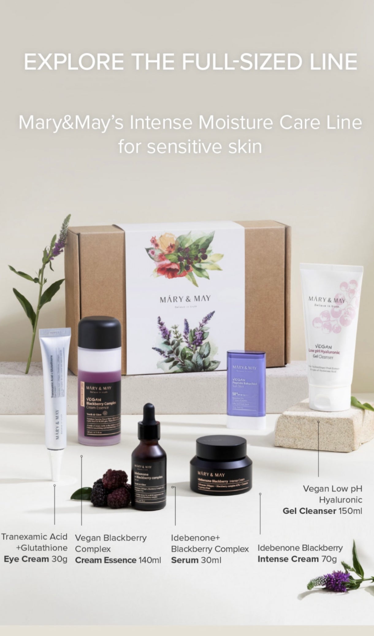 MARY & MAY - INTENSE MOISTURE CARE TRAVEL KIT