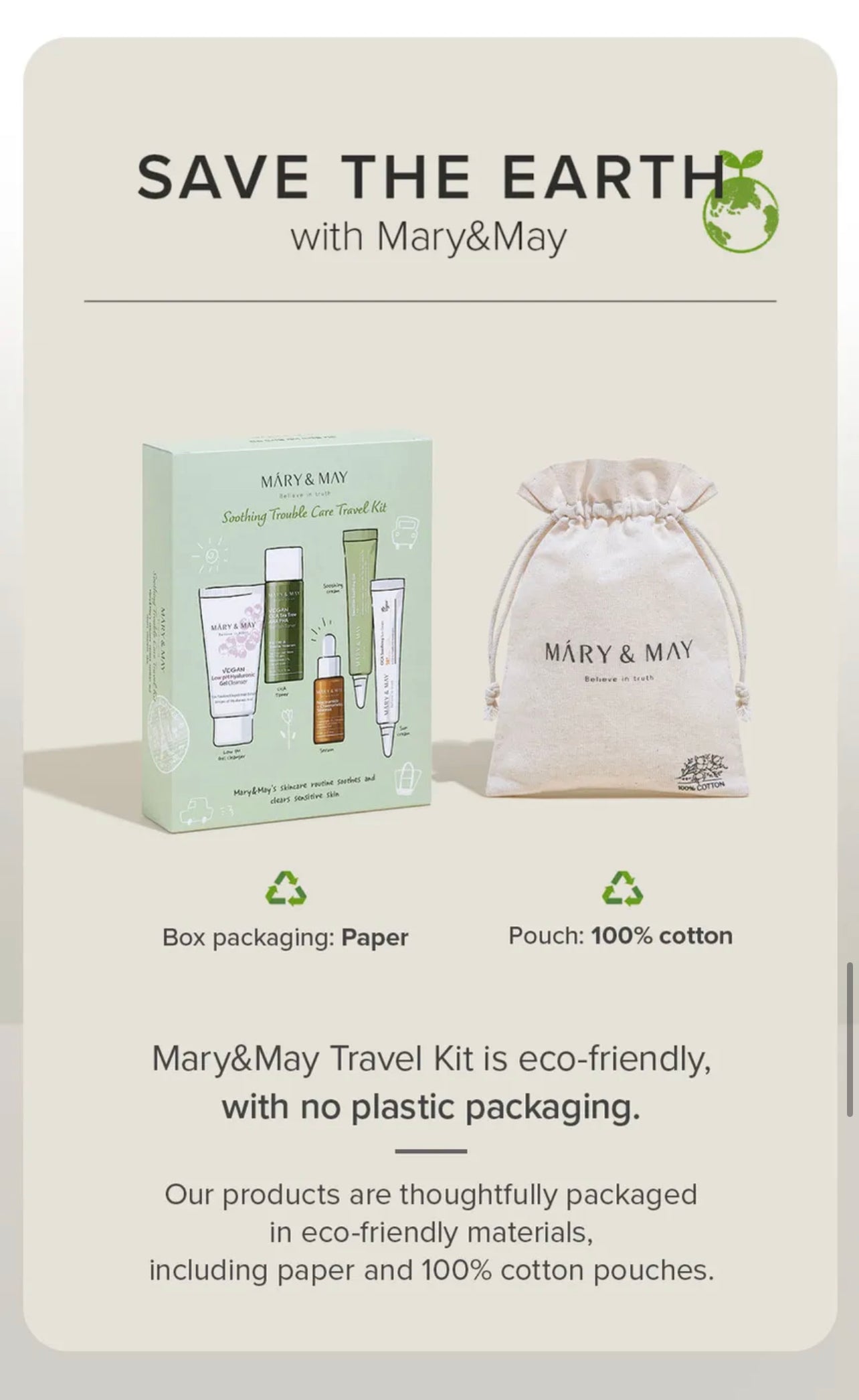 MARY & MAY - SOOTHING TROUBLE CARE TRAVEL KIT