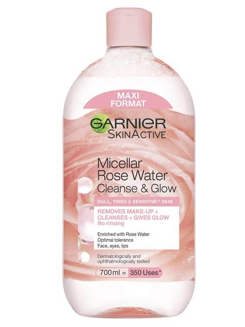 Garnier Skin Active Micellar Rose Water Cleanse & Glow -700ml 350+ Uses