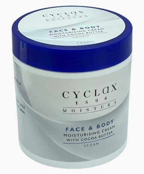 CYCLAX 1896 MOISTURA FACE AND BODY MOISTURISING CREAM WITH COCOA BUTTER